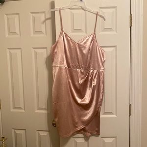 Pink Spaghetti Strap Party Dress